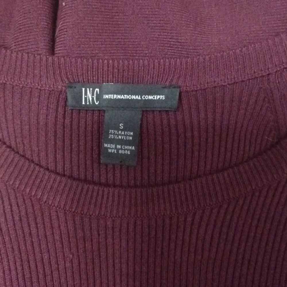 💜NWOT I.N.C International Concepts ribbed sweater dress with zippers size small - Picture 9 of 10